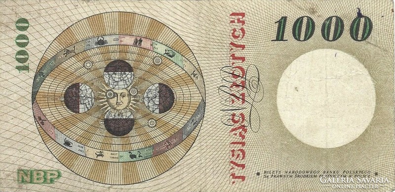 1000 Zloty zlotich 1965 Poland rare
