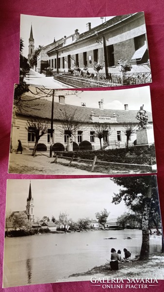 Kondoros, 1960-1979, black and white used postcards, 6 pieces