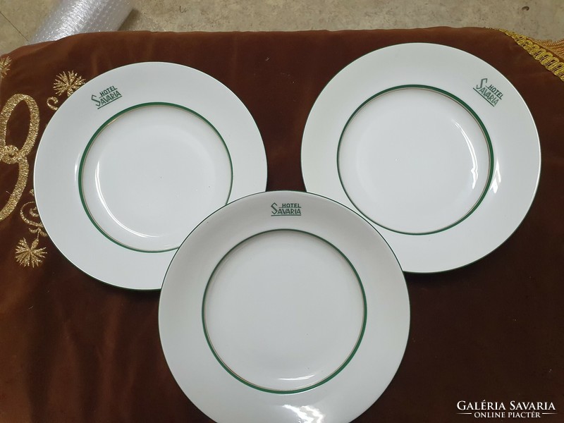 Herend green striped deep plate with 
