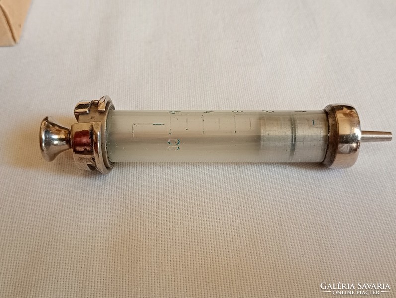 Fecskendő 5ml üveg Injecta retro eredeti dobozban GDR