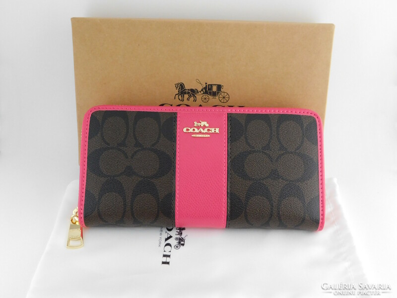 Coach - signature - zipper wallet