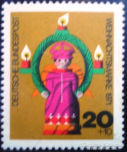 N709 / Germany 1971 Christmas stamp postal clear