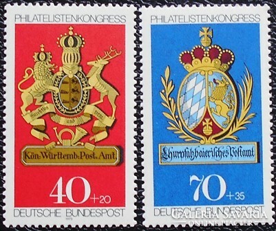 N766-7 / Németország 1973 FIP kongresszus ( IBRA bélyegkiállítás blokk bélyegei postatiszta