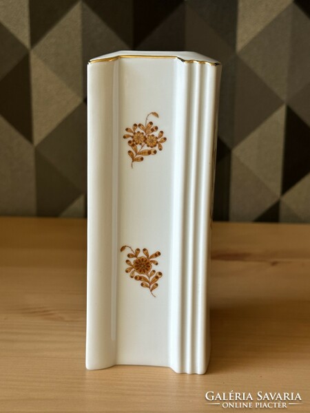 Bramac brick-shaped vase with Herend Appony pattern