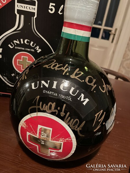 Unique!! Unicum 5.0 liter with the personal signature of Mr. Péter zwack