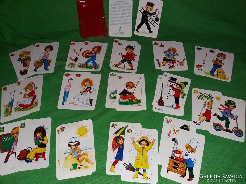 Old schmid playing card manufacturer classic mfekete péter with playing card box as shown in the pictures