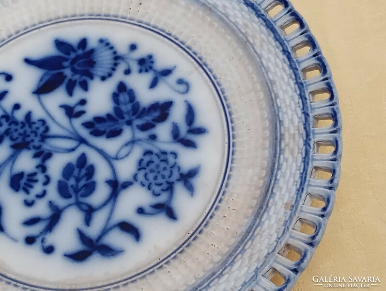 Antique openwork plate decorative plate waechtersbach 1894-1906 17.5cm stoneware