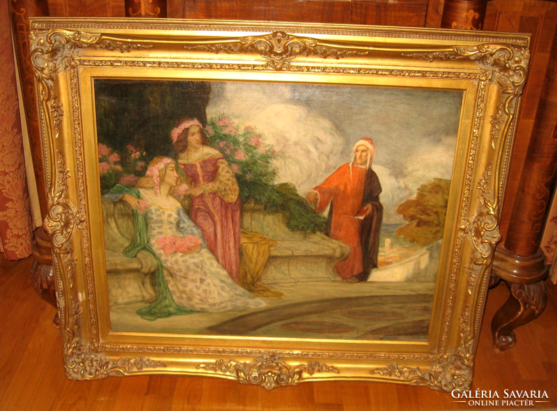 Wonderful guaranteed original courtly gauze /1872-1932 /: meeting in Florence