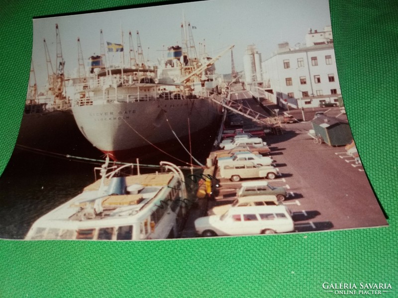 Régi utazó kiránduló fotók HELSINGBORG tengeri kikötő 2 db egyben 12X6 cm a képek szerint