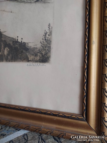 István Zádor: Budapest, rare, collector's item, in original frame, 67 x 50 cm