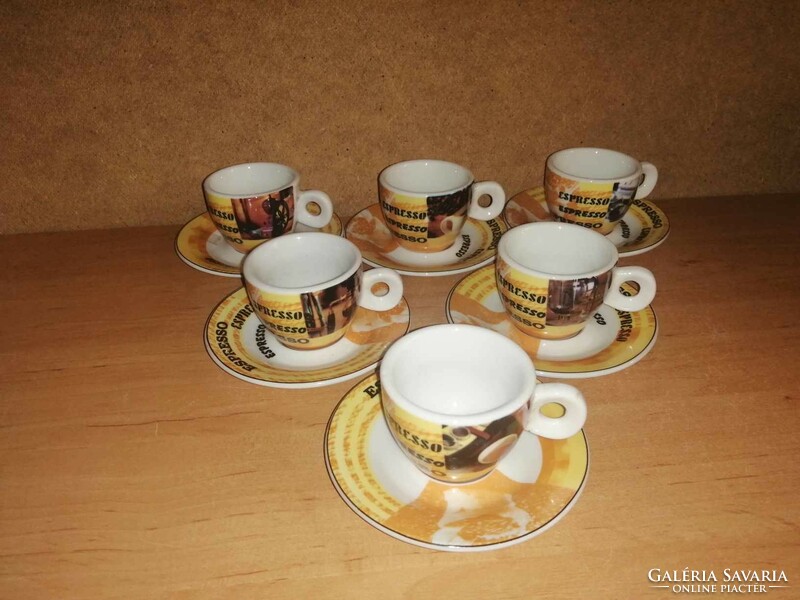 Espresso kávés csésze porcelán készlet eredeti dobozában