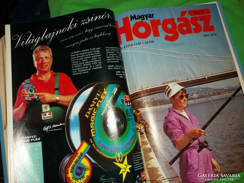 1991. Magyar horgász illustrated monthly magazine full season bound in a book according to the pictures