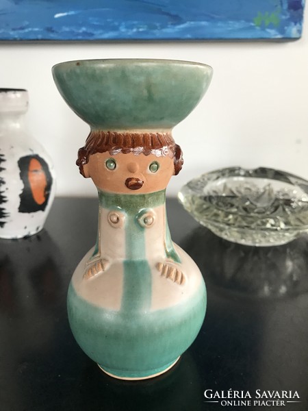 Decorative ceramic candle holder 2. The work of Ilona Kiss roóz (20/d)