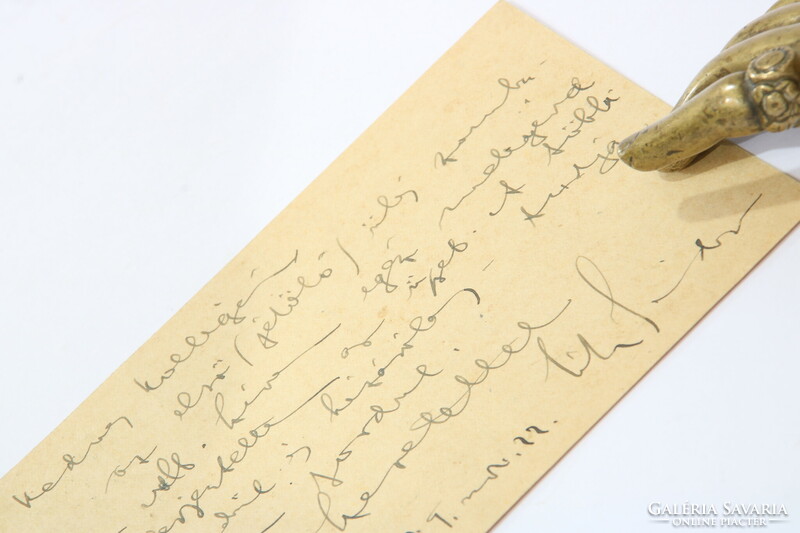 Manuscript - letter from the poet Sándor Sík to the poet József Berda 1939 nameless !!