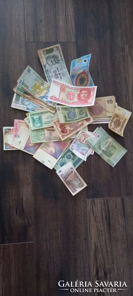 33 mixed foreign paper money for sale