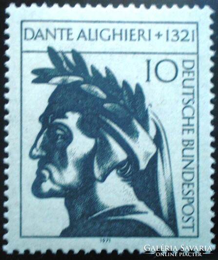 N693 / Germany 1971 dante Alighieri stamp postal clerk