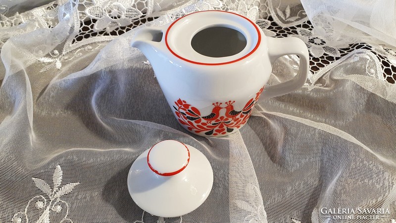 2 pcs. Hollóházi, retro, porcelain, coffee pourer with lid. HUF 1500/pc.