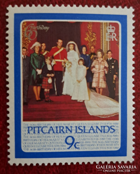 Pitcairn királyi esküvő bélyegek postatiszta  F/7/1