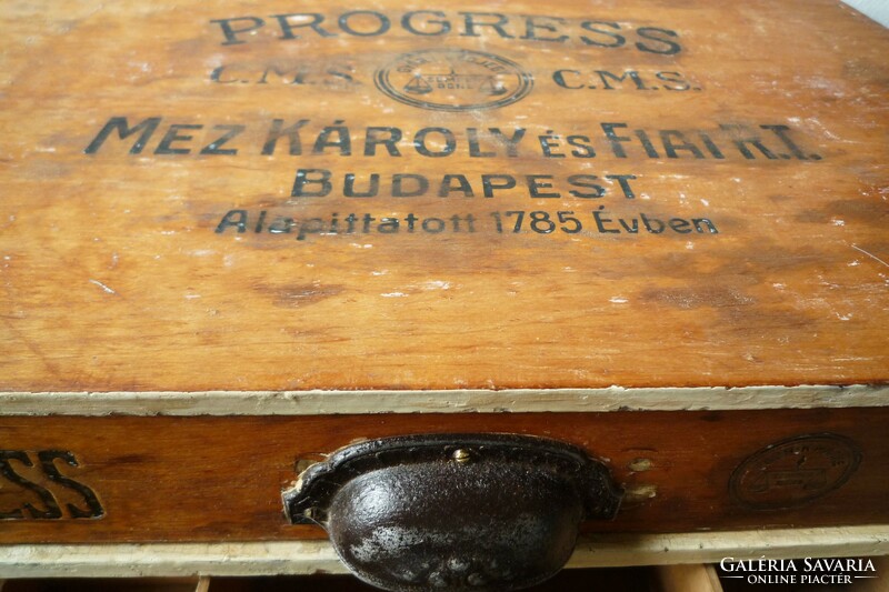 Antique mez progress chest of drawers haberdashery cabinet mezvater zatócsbolti