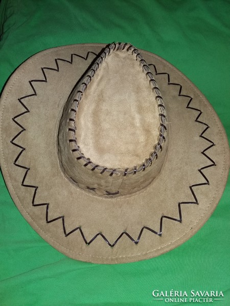 Retro western - leather wild west cowboy hat in good condition according to the pictures 2