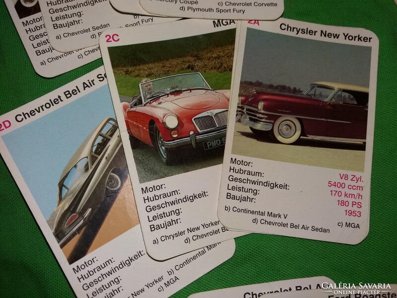 Retro piatnik - mega trumpf - dream cars car game with card box according to the pictures