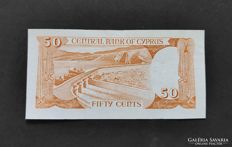 Cyprus / Ciprus 50 Sent / Cent 1987, EF