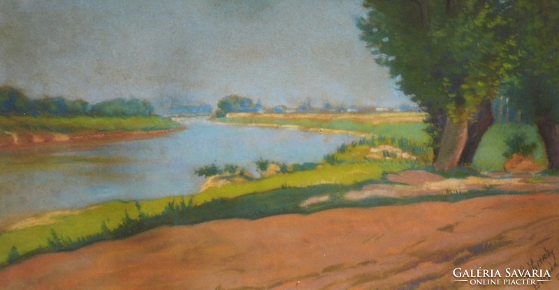 Kornél Podhorszky (20.Sz.Első f.): The Tisza near Csongrád