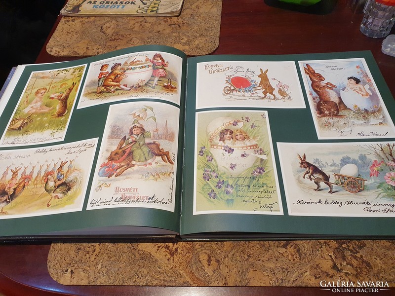 Retro karácsonyi és húsvéti képeslapok gyűjteménye együtt újszerűek