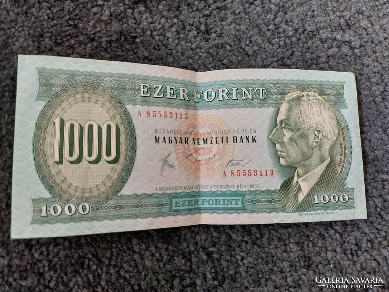 1000 HUF banknote issued in 1983