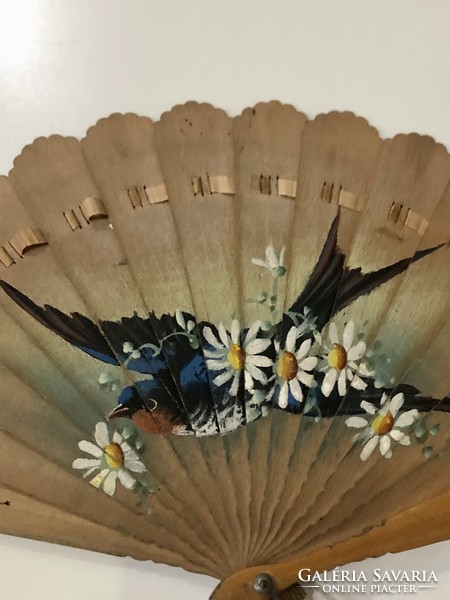 Antique painted fan