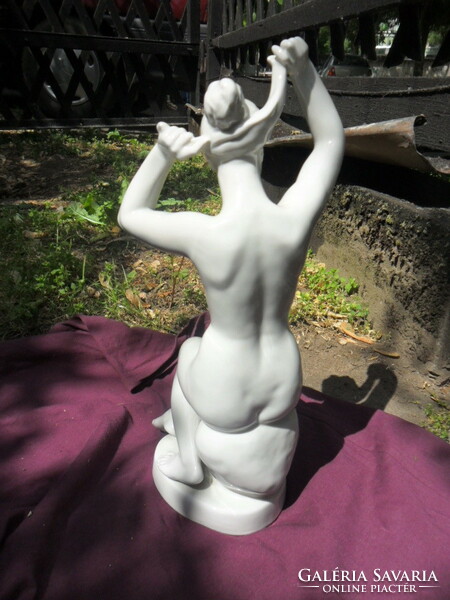 Extremely rare drasche porcelain female nude statue large