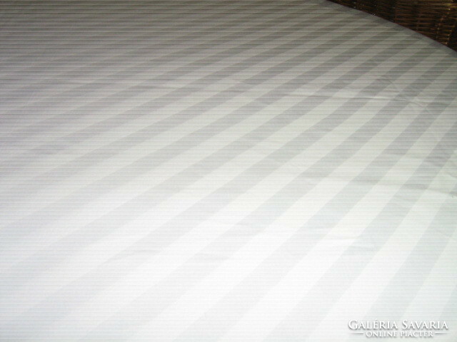Huge damask tablecloth with white stripes