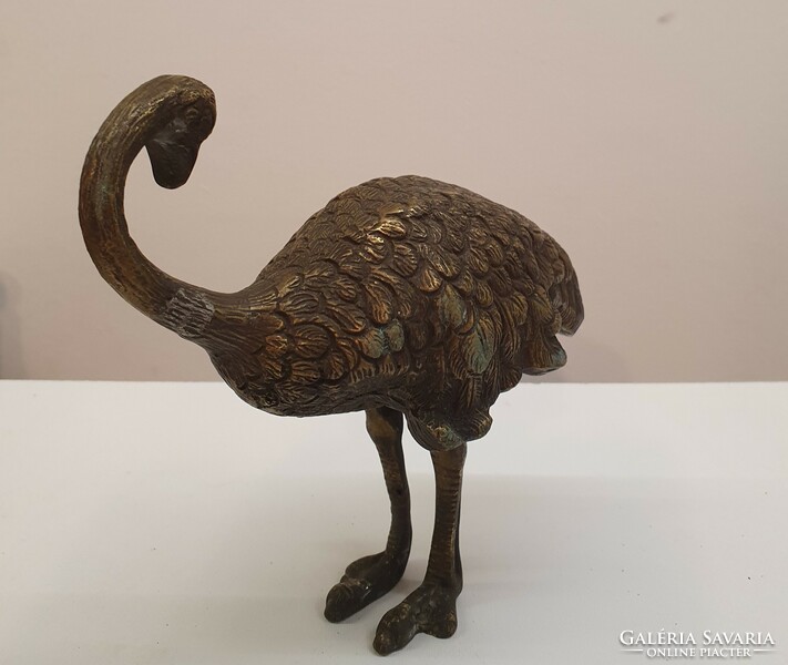 Bird sculpture made of copper