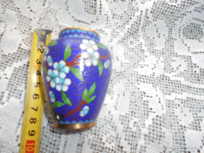 Diaphragm enamel vase cloisonné 8-8.5 cm