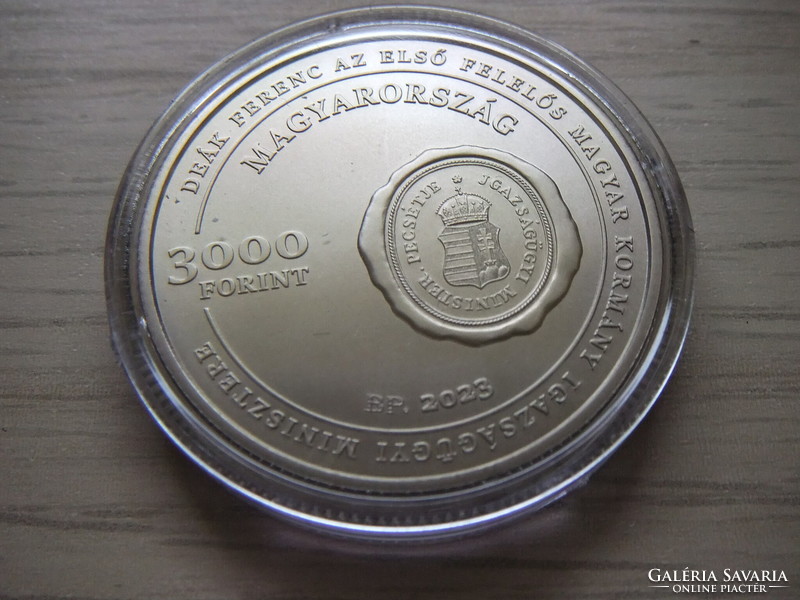 3000 HUF deák ferenc non-ferrous metal commemorative medal 2023 in closed unopened capsule