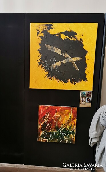 Bayan ildiko painting 40 x 40 cm. Canvas.