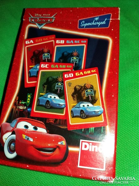 Retro DINO - DISNEY- PIXAR - VERDÁK kvartett autós mese játék kártya dobozával a képek szerint