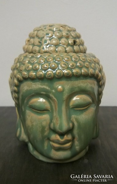 Buddha head vaporizer /worn green/ (10950)