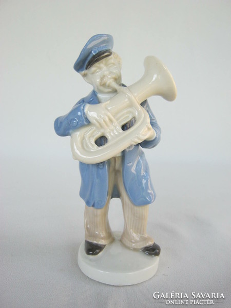 Male musician playing tuba German porcelain