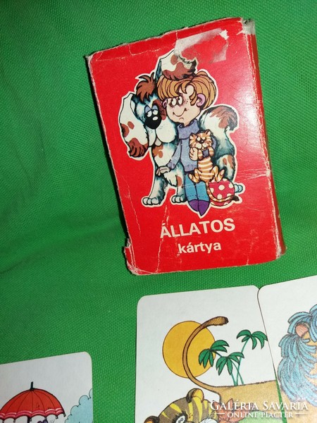 Retro FOKY stúdiós ÁLLATOS KÁRTYA - MAKK MARCI mese játék kártya párosítós dobozával a képek szerint