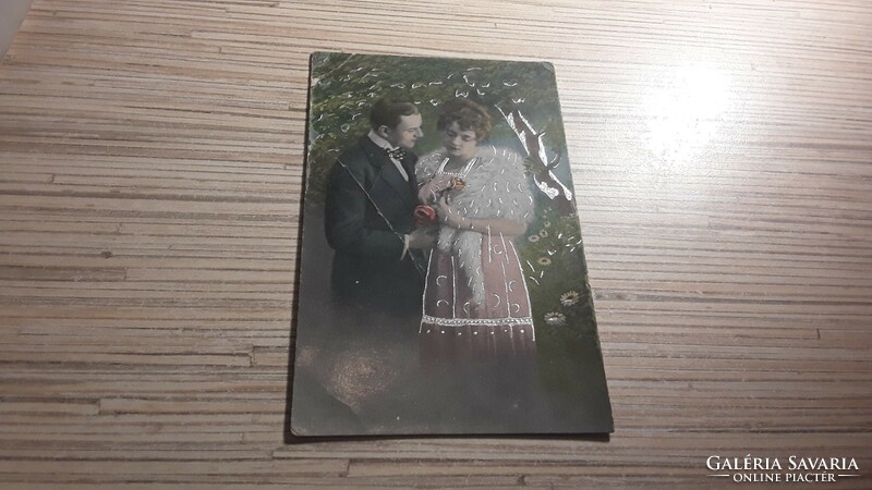 Antique romantic postcard.