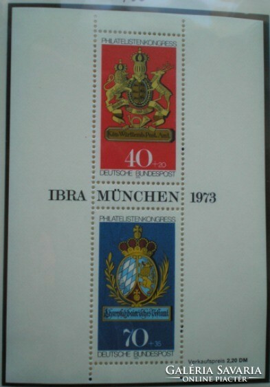 Nb9 / Németország 1973 FIP kongresszus ( IBRA bélyegkiállítás blokk postatiszta