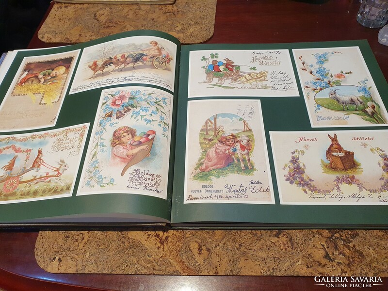 Retro karácsonyi és húsvéti képeslapok gyűjteménye együtt újszerűek