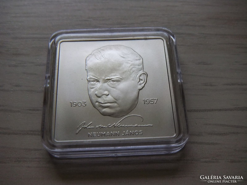 3,000 HUF János Neumann non-ferrous metal commemorative medal 2023 in a silky shiny closed unopened capsule