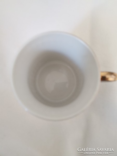 Porcelán teás csésze -rózsásan / csehszlovák
