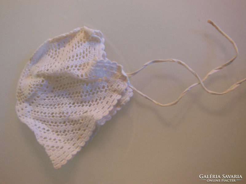 Cap - lace - christening - 14 x 12 cm - antique - handmade - from collection - German - flawless