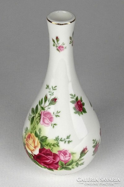 1R827 Hibátlan rózsás Royal Albert porcelán váza 14.5 cm