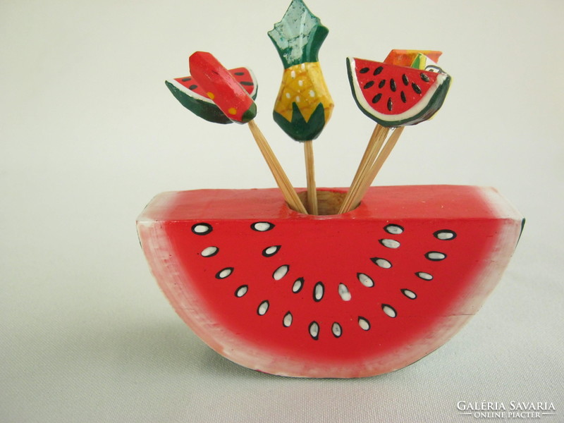 Wooden melon toothpick snack decoration