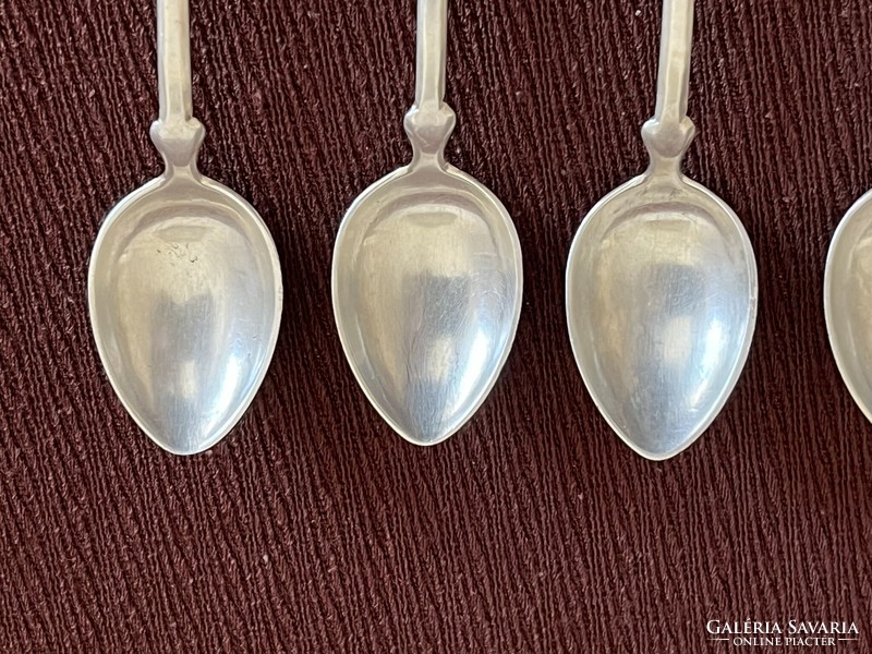 6 antique silver coffee spoons with Diana mark