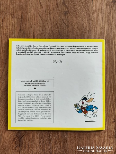 Narrative pamphlets of the Pest salon 24. Alice in Wonderland 1993